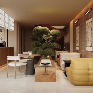 Villa 3D Max Rendering Eco Friendly General Layout Plan Modern Food Shop Interior Design Construction Drawing Service