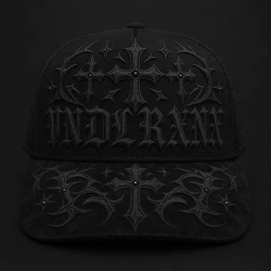 Vintage High Crown Embroidery Gorras 5 Panel Trucker Hat Foam Front Mesh Cap West Coast Chicano Urban Streetwear