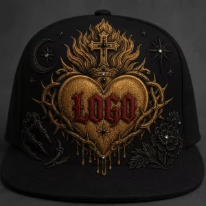 Vintage High Crown Embroidery Gorras 5 Panel Trucker Hat Foam Front Mesh Cap West Coast Chicano Urban Streetwear