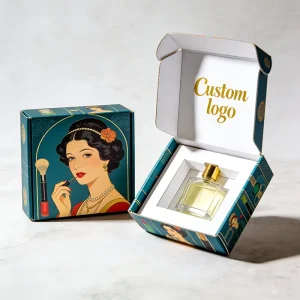 Vintage Mini Perfume Box Premium Retro Packaging Classic Style Oblong Mailer Boxes Portable Embossing Lip Care Set