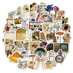 Vintage Unique Design Netbook Sticker Personalise Scrapbooking Decoration Vinyl Journal Stickers