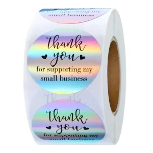 Vinyl Product Label Roll with Custom Printed Logo