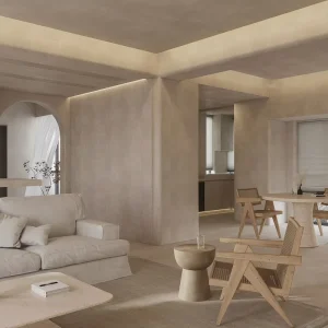 Wabi sabi Japandi Living Room Design Minimalist Nordic Style Interior Layout Map Zen Home Decoration Rendering Service