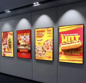 Wall Mount Advertising Aluminum Lightbox Frame Magnetic Posters Ultra Slim Backlit Led Light Box for Movie Poster Display