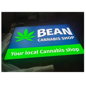 Wall Mounted Store Front Shop Sign Banner Plaque LED Exterior Hanging Light Box Business Advertising 3D Signboard