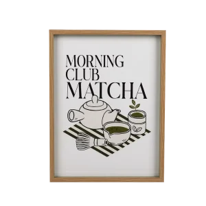 Wall Poster Modern Japanese Style Canvas Print Matcha Tea Line Art Wood Photo Framed For Living Room Home Wall Decoration