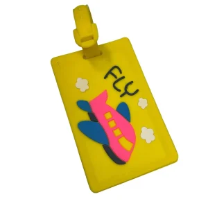 Waterproof Custom PVC Luggage Tag Custom Embossed Debossed Logo Soft PVC Travel Luggage Tag