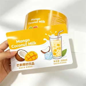 Waterproof Customized Beverage Stickers Self-Adhesive Labels