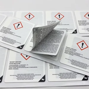Waterproof Printed Black Vinyl Bottle Labels Double Layer Peel-Off Multilayer Stickers