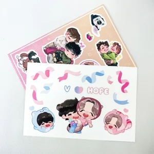 Waterproof Removable Die Cut Sticker Adhesive Label Printing White Vinyl A4 A5 Kiss Cut Custom Sticker Sheets
