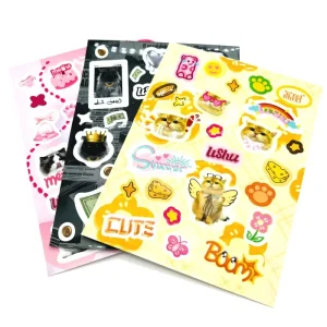 Waterproof Removable Vinyl Glitter PVC Planner Custom Kiss Cut Sticker Sheets Printing Holo Sticker Suppliers