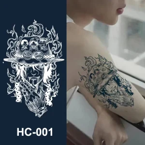 Waterproof Stock Tribal Designs Tattoo Stickers Half Arm Tattoo Temporary Geometric Planet Fashion Women Tattoo Stickers