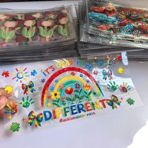 Waterproof Washable Eco-Friendly UV DTF Stickers for Cups, Mugs, and Tumblers Happy Mother’s Day Design
