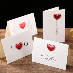 Wedding Decorations for Reception Valentine’s Day Party Supplies Greeting Card Message Card with Envelope