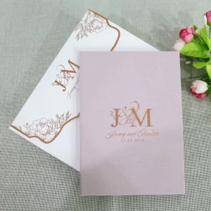 Wedding Favors Pink Velvet Hardcover Invitation Set Acrylic Invite Rose Gold Foil Stamping RSVP and Envelope