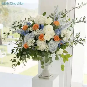 Wedding Flowers Decoration Terracotta Rose Silk Floral Arrangement Wedding Flower Ball Centerpiece