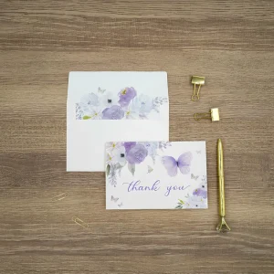 Wedding Invitation Envelopes Purple Gifts for Business Events Thank You Cards Support for Customized Logos