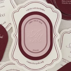 Wedding Invitations Luxury Elegant with Embossed Letterpress Craft Small Batch Customization Including Envelope and Reply Card