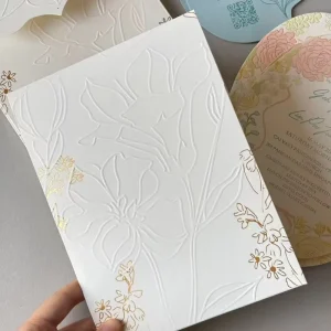 Wedding Invitations Luxury Embossed Foldable Wedding Invitation Suite B2B Bulk Offset/Kraft/Art Paper