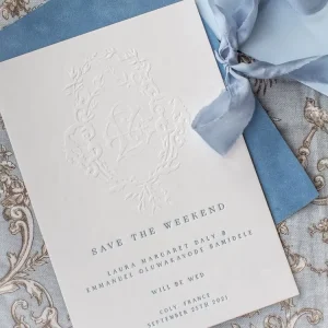 Wedding Invitations Luxury Personalized Invitation Set with Menu RSVP Details Save the Date Card Letterpress Hot Stamping Foil