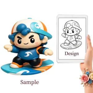 Weimeitoy OEM Custom Vinyl Toy Manufacturer Create Your Own Vinyl Figure Surfer Boy for Water Sports Brand Image Ornament