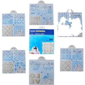 Wheel Template Plastic Stencils with 6 Unique Design Templates