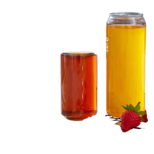 White 250ml PET Plastic Jar Can for Coffee Tea Juice Beverage Soda Beer Customizable Logo Screen Printed