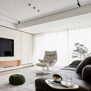 White Contemporary Concise Interior Design Style 3D Max Rendering House Service Comfortable Furniture Design Scheme Plan