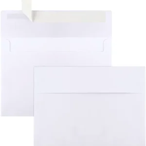 White Custom Self addressed Envelopes Suitable for Wedding Invitations Event Postcards Various Sizes Available