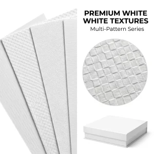 White Luxury Embossed Specialty Paper 120gsm 250gsm Premium Textured Paperboard For High end Wine Box And Gift Packaging