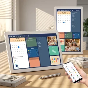 WiFi 15.6 Inch FHD Touchscreen Smart Home Hub Family Schedule Organizer Wall Planner Photo Frame Digital Electronic Calendar