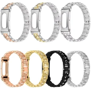 Win Win OEM Luxury Crystal Diamond Metal Watch Band Bling Replacement Sport Strap Wristbands for Google Fitbit Air Smart