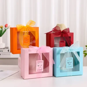 Window Design Gift Box Luxury Folding Gift Box with Lid Box Packaging Luxury Gifts