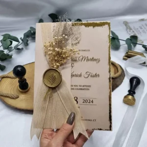 Wood Breakfast Invitation Wood Cigarette Invitation in Gift Packaging Usage