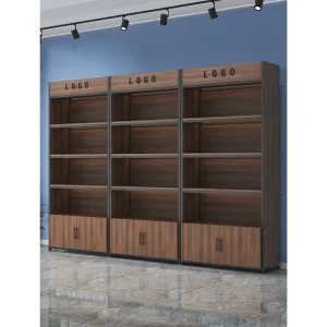 Wood Display Shelf Cabinet Durable & Eco Friendly for Supermarkets & Retail Stores