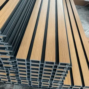 Wood Texture And Black Pattern Exterior Wall Cladding External Decorative House Siding Wpc Outdoor Wall Panels