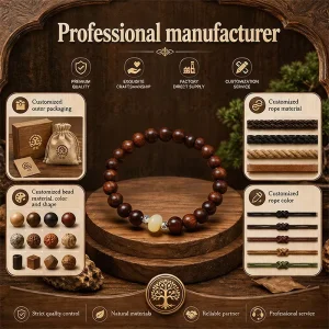 Wooden Bead Bracelet Bulk Costume Jewelry Raw Aromatic Custom Aromatherapy Bracelet