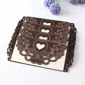 Wooden Greeting Cards Creative Birthday Gift Card Love Wedding Invitation Valentine’s Day