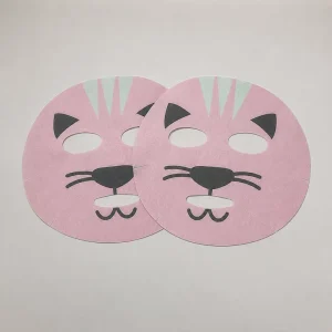 Y154 9 Digital Print Cartoon Facial Sheet Mask Substrate Kitty Cat Animal Pattern Plant Fiber Spunlace Non Woven Dry Mask Sheet