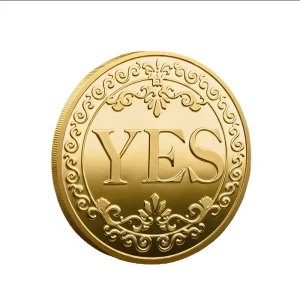 YES or NO Decision Coins Metal Engraved Gold/Silver Plated Customized Metal Souvenir Coin