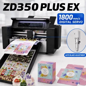 ZD350 PLUS EX Auto Feeding Digital Die Cutting Machine 1800mm s Servo Rotary Creasing Sticker Label Gift Box Cutter A3+
