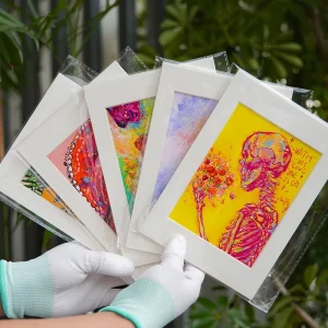 Zhonghe Acid-Free Cardboard Screen Printed Giclee Art Poster with Photo Frame and Decorative Illustration
