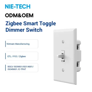 Zigbee 3.0 Smart Toggle Dimmer Switch 125V 600W In-Wall Retro Home Automation Hub