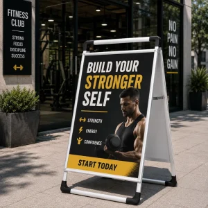 a Frame Pavement Sign Foldable Poster Display Holder